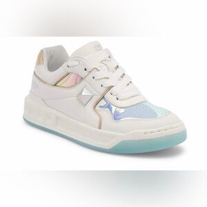 Valentino White and Iridescent Sneakers Sz 38
